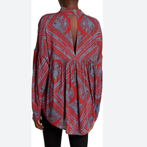 Free People women's M Walking on a Dream keyhole tunic top EUC - Picture 4 of 13